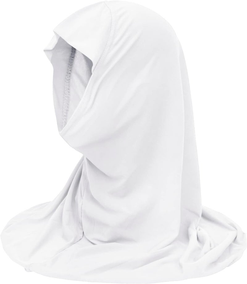 NICEYST Girls Instant Hijab Muslim Arab Scarf Shawls Neck Wrap Kids Islamic Solid Color Headscarf Turban for 7-12 Years Old - Image 3